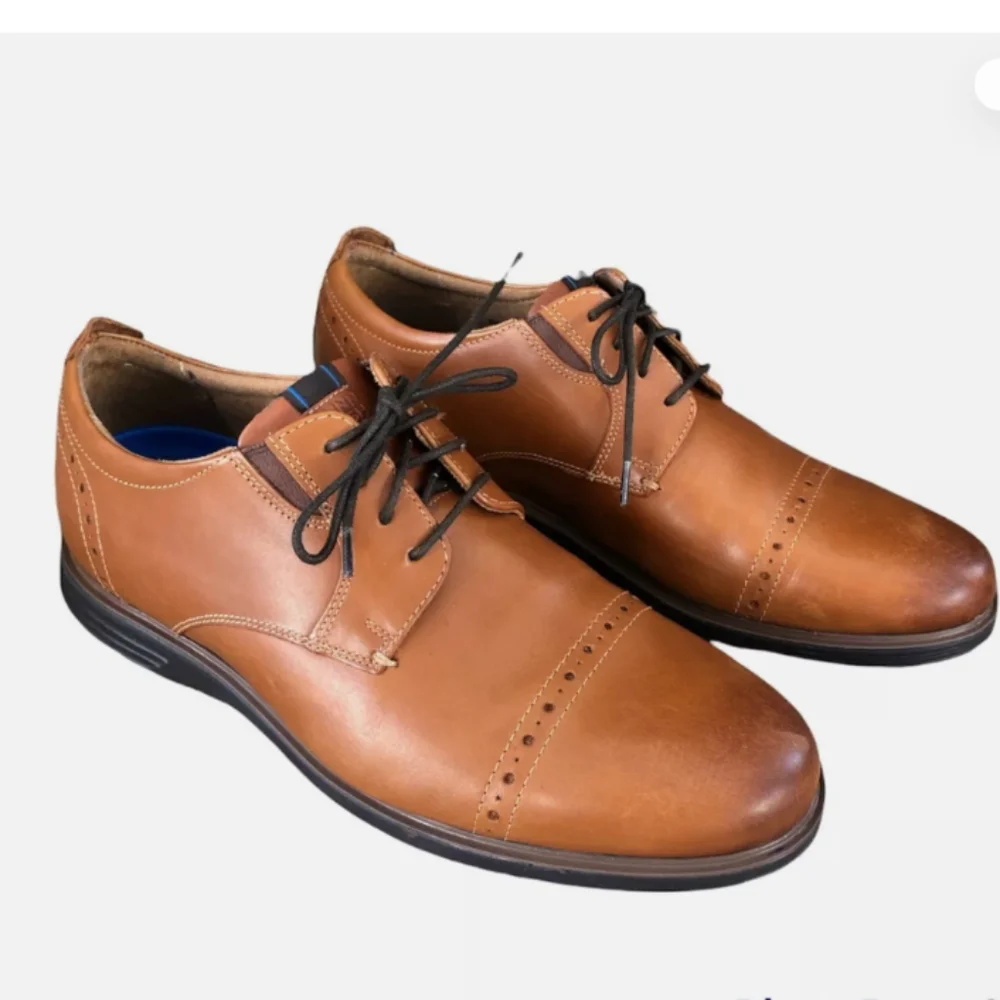 Mens Nunn Bush Brown Leather Dress Shoes. Size 10 M. - Picture 1 of 8